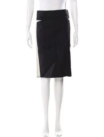 Pre-owned Narciso Rodriguez Wool Knee-length Skirt In Black