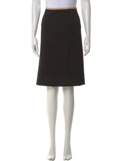 Pre-owned Narciso Rodriguez Wool Knee-length Skirt In Black