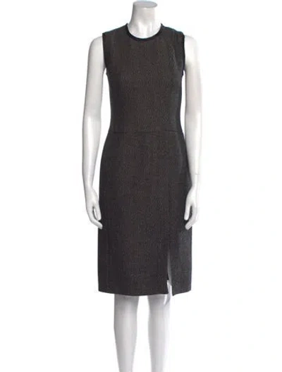 Pre-owned Narciso Rodriguez Wool Midi Length Dress In Black