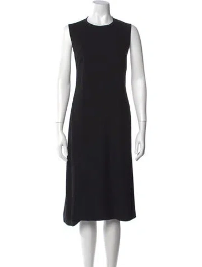 Pre-owned Narciso Rodriguez Wool Midi Length Dress In Black