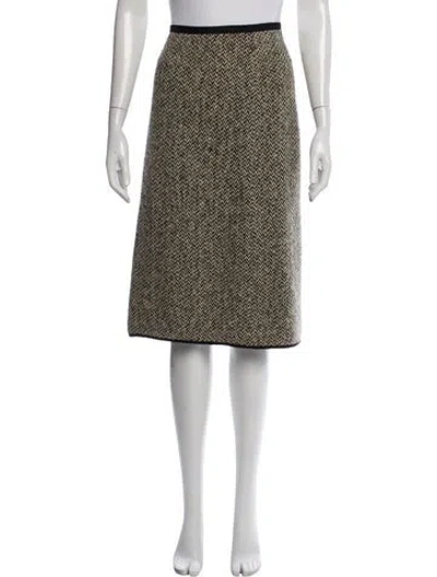 Pre-owned Narciso Rodriguez Wool Midi Length Skirt In Neutral