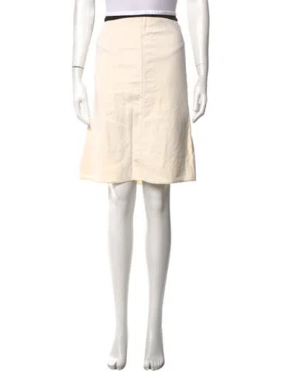 Pre-owned Narciso Rodriguez Wool Midi Length Skirt In Neutrals
