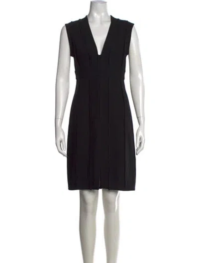 Pre-owned Narciso Rodriguez Wool Mini Dress In Black