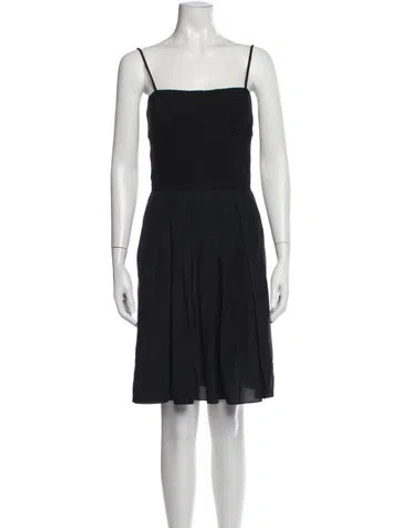 Pre-owned Narciso Rodriguez Wool Mini Dress In Black
