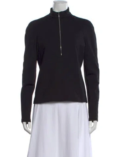 Pre-owned Narciso Rodriguez Wool Mock Neck Top In Black