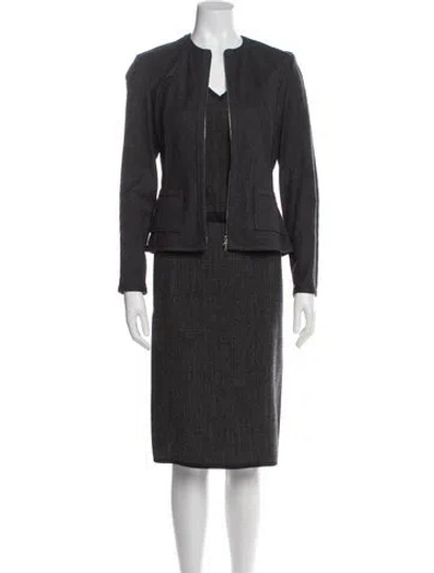 Pre-owned Narciso Rodriguez Wool Skirt Set In Gray