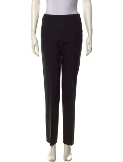 Pre-owned Narciso Rodriguez Wool Straight Leg Pants In Black