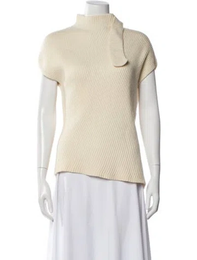 Pre-owned Narciso Rodriguez Wool Turtleneck Sweater In Neutral