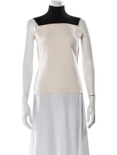Pre-owned Narciso Rodriguez Wool Turtleneck Top In White