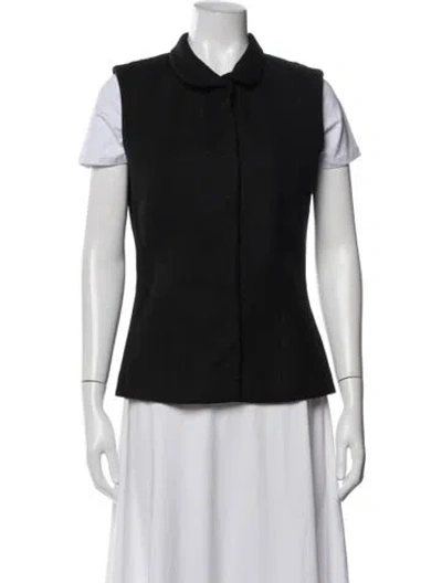 Pre-owned Narciso Rodriguez Wool Vest In Black
