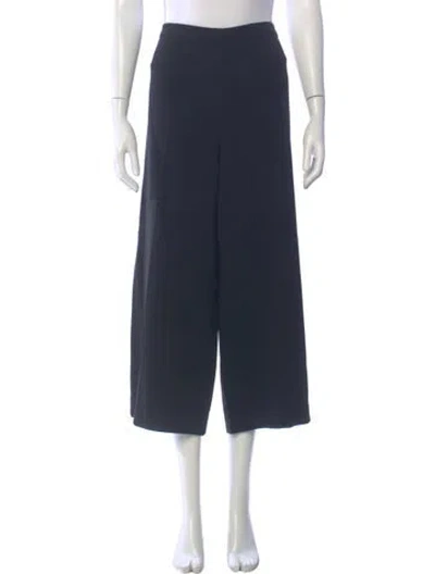 Pre-owned Narciso Rodriguez Wool Wide Leg Pants In Blue