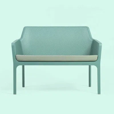Nardi Net Bench With Gray Cushion In Green