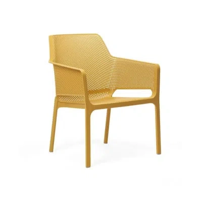 Nardi Net Outdoor Relax Chair With Gray Cushion In Mustard