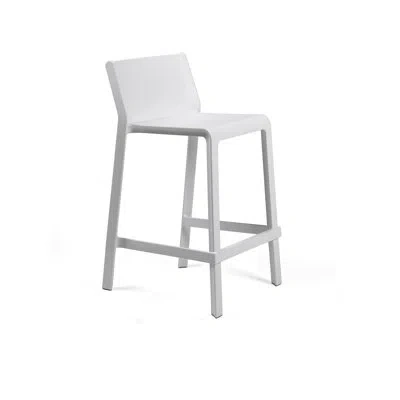 Nardi Trill Counter Height Stool In Bianco