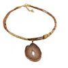 Nart Nature Making Art Women's Gold / Brown The Rock Banana Fiber Necklace