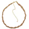 Nart Nature Making Art Women's Gold The Braid Buriti Natural Fiber Necklace