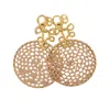 Nart Nature Making Art Women's Gold The Buriti Natural Fiber Lace Earrings