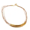 Nart Nature Making Art Women's Gold The Single Buriti Natural Fiber Necklace