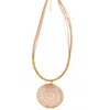 Nart Nature Making Art Women's Neutrals / Gold The Dream Catcher Buriti Natural Fiber Necklace