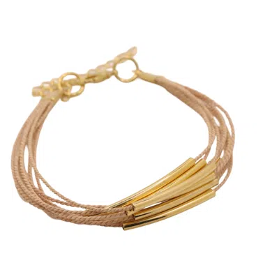 Nart Nature Making Art Women's Neutrals / Gold The Elemental Buriti Natural Fiber Bracelet