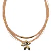 Nart Nature Making Art Women's Neutrals / Gold The Flower Buriti Natural Fiber Necklace