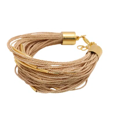 Nart Nature Making Art Women's Neutrals / Gold The Multiple Buriti Natural Fiber Bracelet
