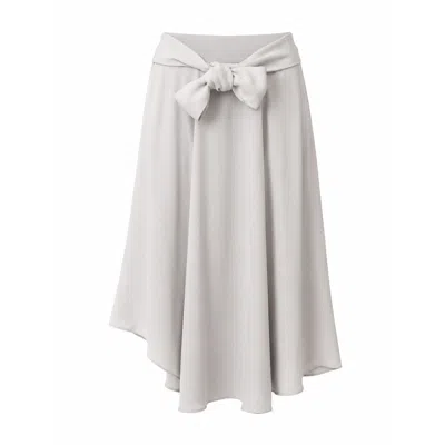 Narvan Women's Silver Rojeen Skirt - Velvet Gray In White