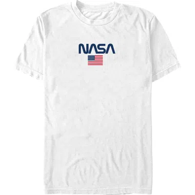 Nasa Americana Logo Flag Graphic T-shirt In White