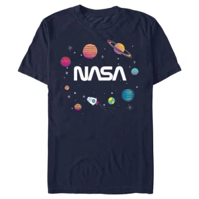 Nasa Animated Planets  Graphic T-shirt In Blue