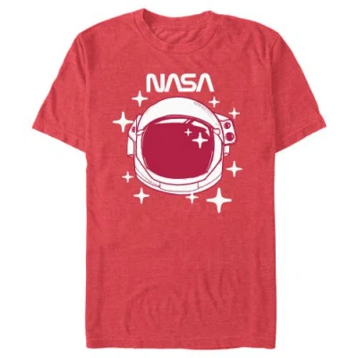 Nasa Astronaut Helmet  Graphic T-shirt In Red