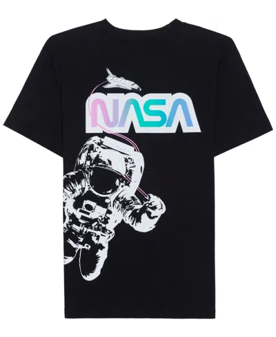 Nasa Kids' Big Boys Short Sleeve Graphic T-shirt In Black