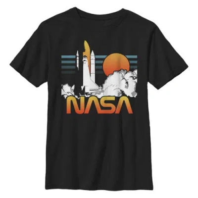 Nasa Kids' Boy's  Launching Logo  Graphic T-shirt In Black