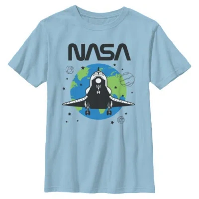 Nasa Kids' Boy's  Planet Earth Shuttle Graphic T-shirt In Blue