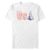 Nasa Distressed Us Rocket Graphic T-shirt In White