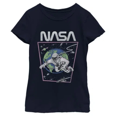 Nasa Kids' Girl's  Distressed Astronaut In Blue