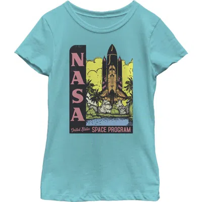 Nasa Kids' Girl's  Vintage Space Program  Graphic T-shirt In Blue