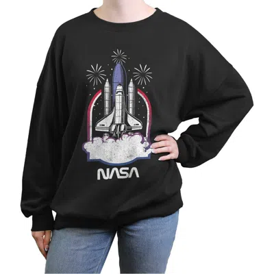 Nasa Junior's  Distressed Space Shuttle Launch Sweatshirt In Black