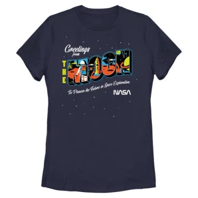 Nasa Junior's  Greetings From The Moon Graphic T-shirt In Blue