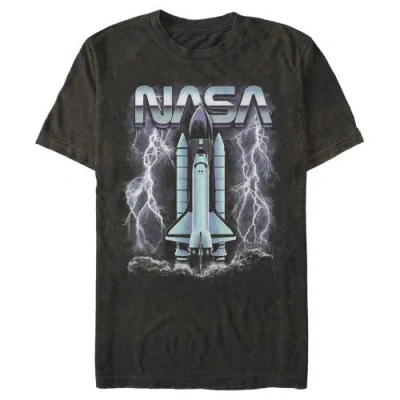 Nasa Lightning Launch  Graphic T-shirt In Gray