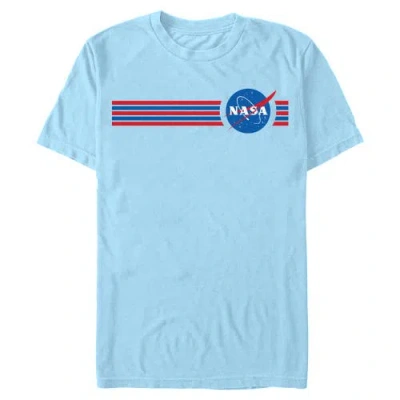 Nasa Logo Stripes Graphic T-shirt In Blue