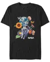 Nasa Men's  Space Floral Short Sleeve T-shirt In Black