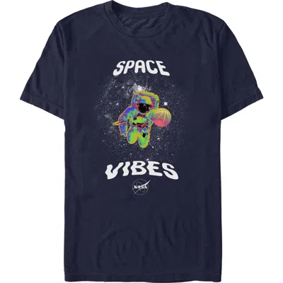 Nasa Space Vibes Color Mix Graphic T-shirt In Blue