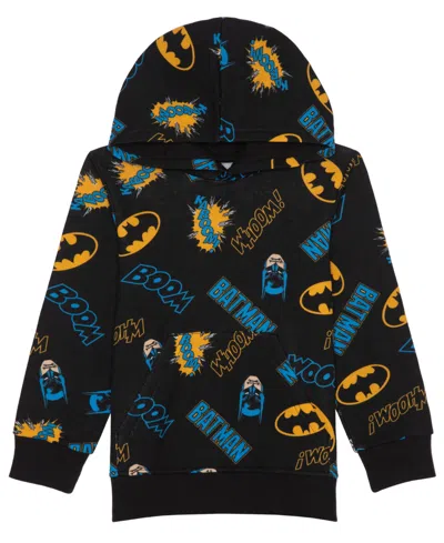 Nasa Kids' Toddler And Little Boys Batman Fleece Pullover Hoodie In Black