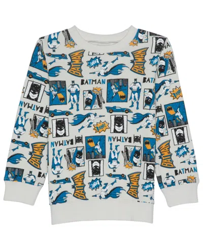 Nasa Kids' Toddler And Little Boys Batman Fleece Sweatshirt In Grey