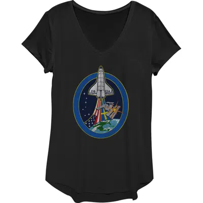 Nasa Womens  Space Shuttle Mission 116 T Shirt In Black