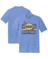 Nascar Men's Heather Blue Sunoco Tri-blend T-shirt In Blue