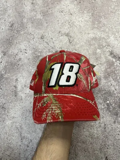 Pre-owned Nascar Real Tree Motorsport Cap Hat In Red