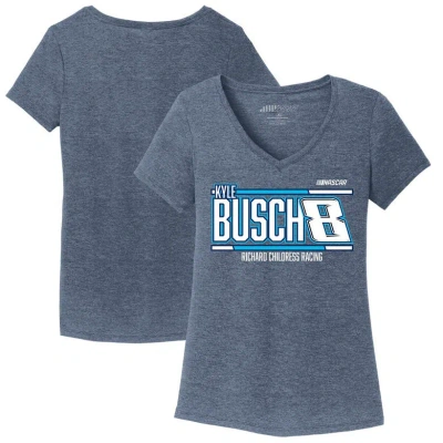 Nascar Richard Childress Racing Team Collection Navy Kyle Busch Tri-blend V-neck T-shirt