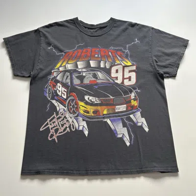 Pre-owned Nascar Vintage Y2k  Racing Race Car Lightning T Shirt Xl In Black