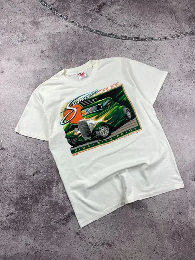 Pre-owned Nascar X Racing Vintage 1989 Hot Rod Summer Cruise Single Stitch Tee In White